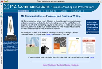 MZ Communications Web Site